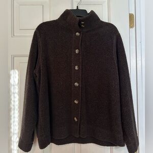 Women’s LL Bean Brown Teddy Jacket. L.